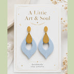 Blue Skies Polymer Clay Earrings