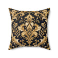 Divine Night Gilded Damask Pillow