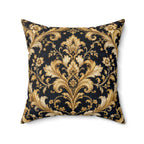 Divine Night Gilded Damask Pillow