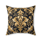 Divine Night Gilded Damask Pillow