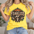 Fearless AF Graphic T-Shirt — Bold Western Skull Design