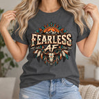 Fearless AF Graphic T-Shirt — Bold Western Skull Design