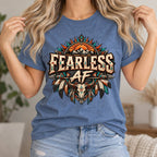 Fearless AF Graphic T-Shirt — Bold Western Skull Design