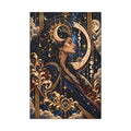 NYX Celestial Goddess Canvas Print – Luxury Moonlit Mythology Wall Art
