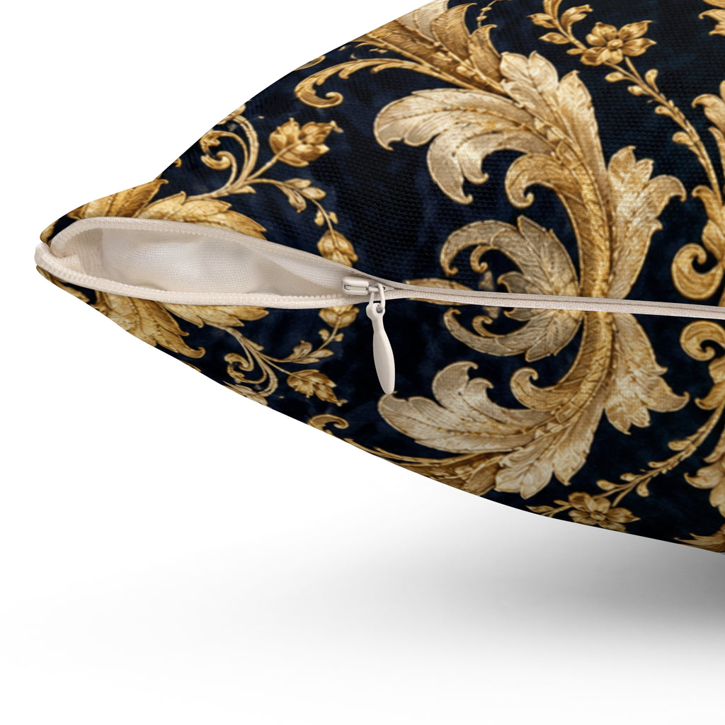 Divine Night Gilded Damask Pillow
