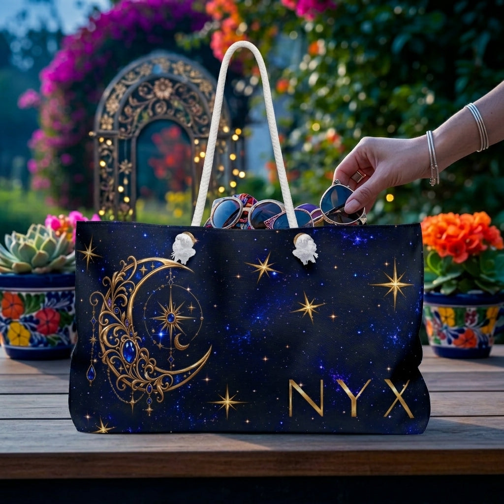 Nyx Celestial Weekender Bag — Starry Moon Travel Tote