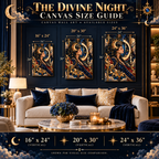 NYX Celestial Goddess Canvas Print – Luxury Moonlit Mythology Wall Art